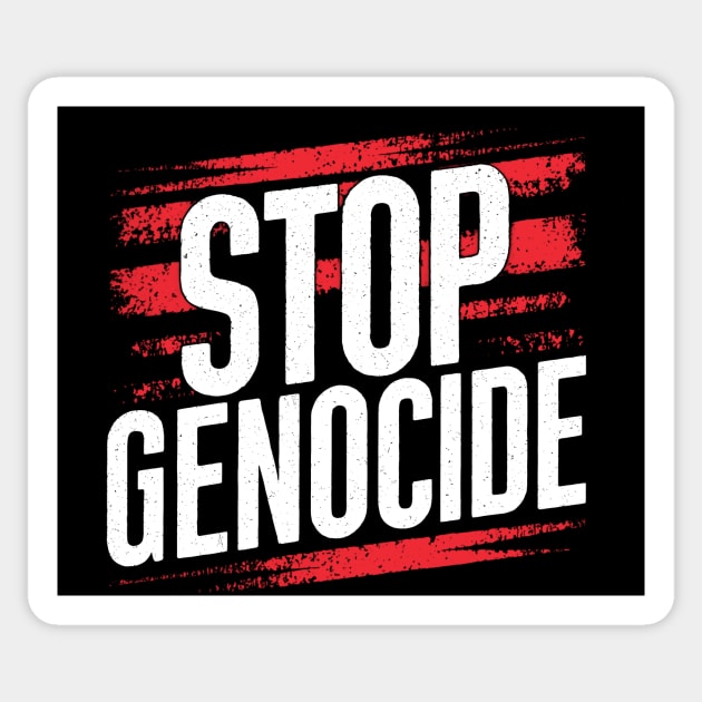 Stop Genocide Sticker by CreativeSage